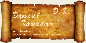 Daniel Komosar vizit kartica